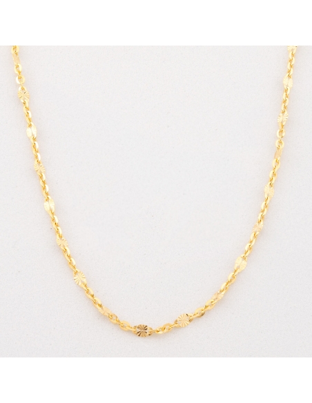 Splot Ankier - Diamentowany - Blaszki w Diamentowane Gwiazdki - łańcuszek złoty LPADG