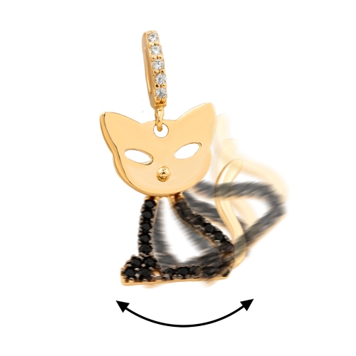 Przywieszka złota ruchomy kot z... Przywieszki | hurt złota kraków, hurtownia jubilerska, złoto hurt, hurtownia złota, złote medaliki, hurtownia z biżuterią, hurtownia bizuterii, jubiler online złoto