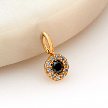 Przywieszka złota okrągła z... 2