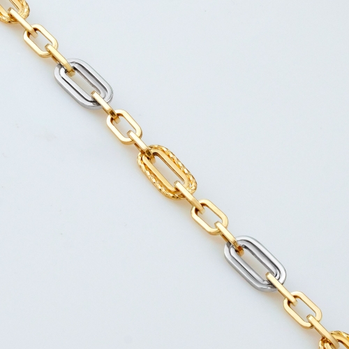 Bransoletka złota ozdobna dwukolorowe... Bransolety | hurt złota kraków, hurtownia jubilerska, złoto hurt, hurtownia złota, złote medaliki, hurtownia z biżuterią, hurtownia bizuterii, jubiler online złoto