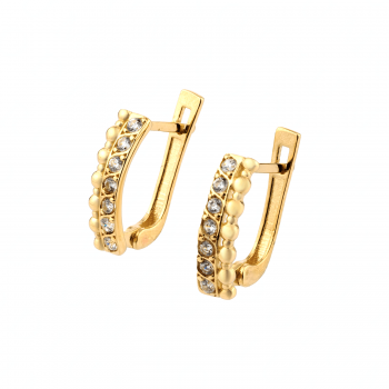 Kolczyki złote dwurzędowe... 2