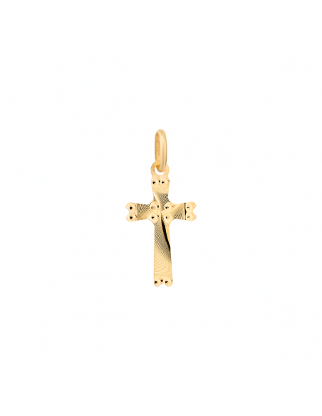 Krzyżyk złoty ozdobny bez Jezusa DEK029