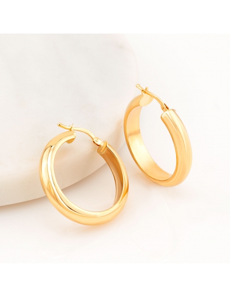 Kolczyki złote koła gładkie KKL331-M