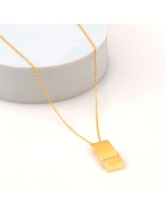 Naszyjnik złoty gładka blaszka CL1441